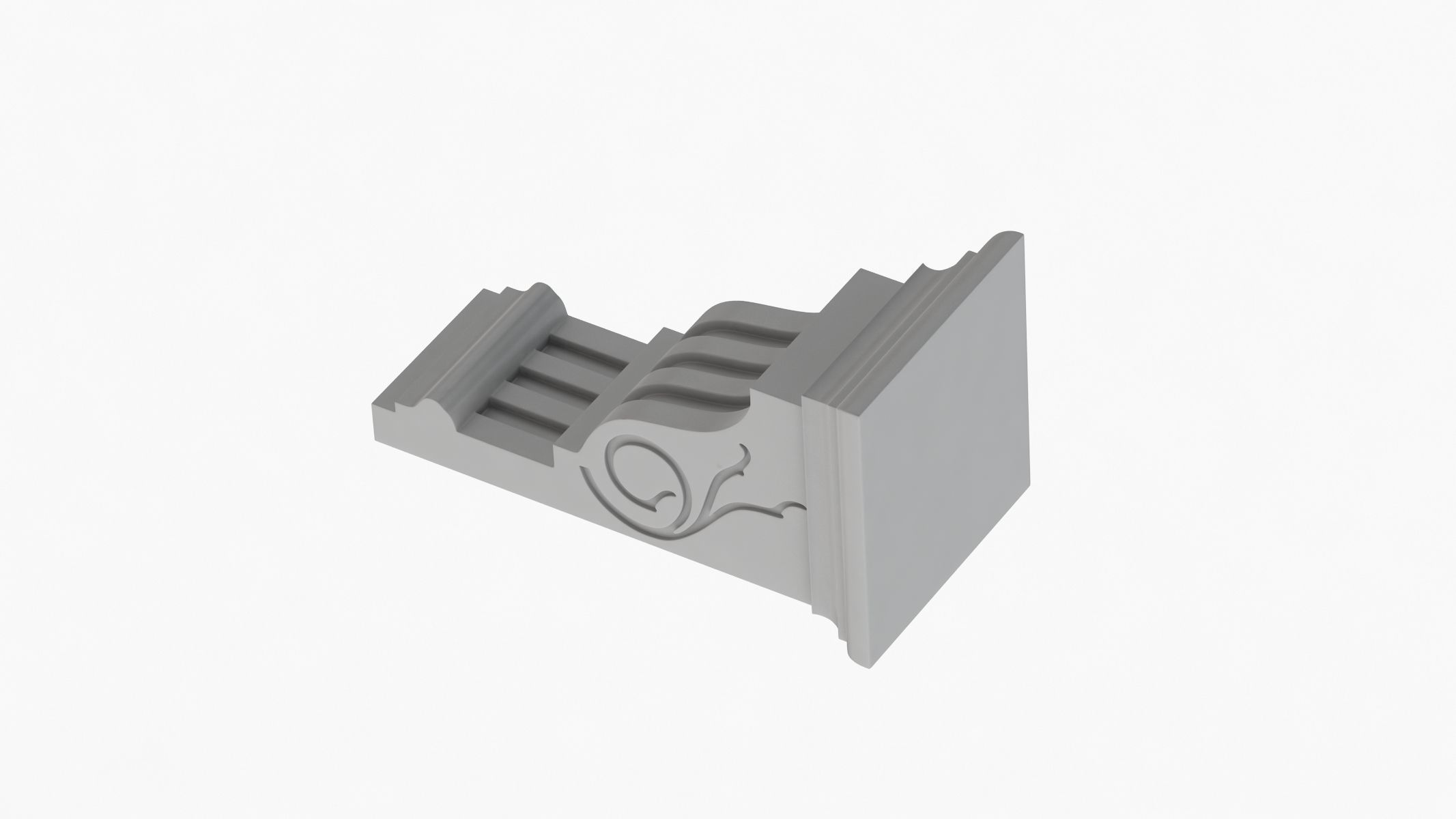 Scroll Corbel 47 - 3D Printable 3D model_4