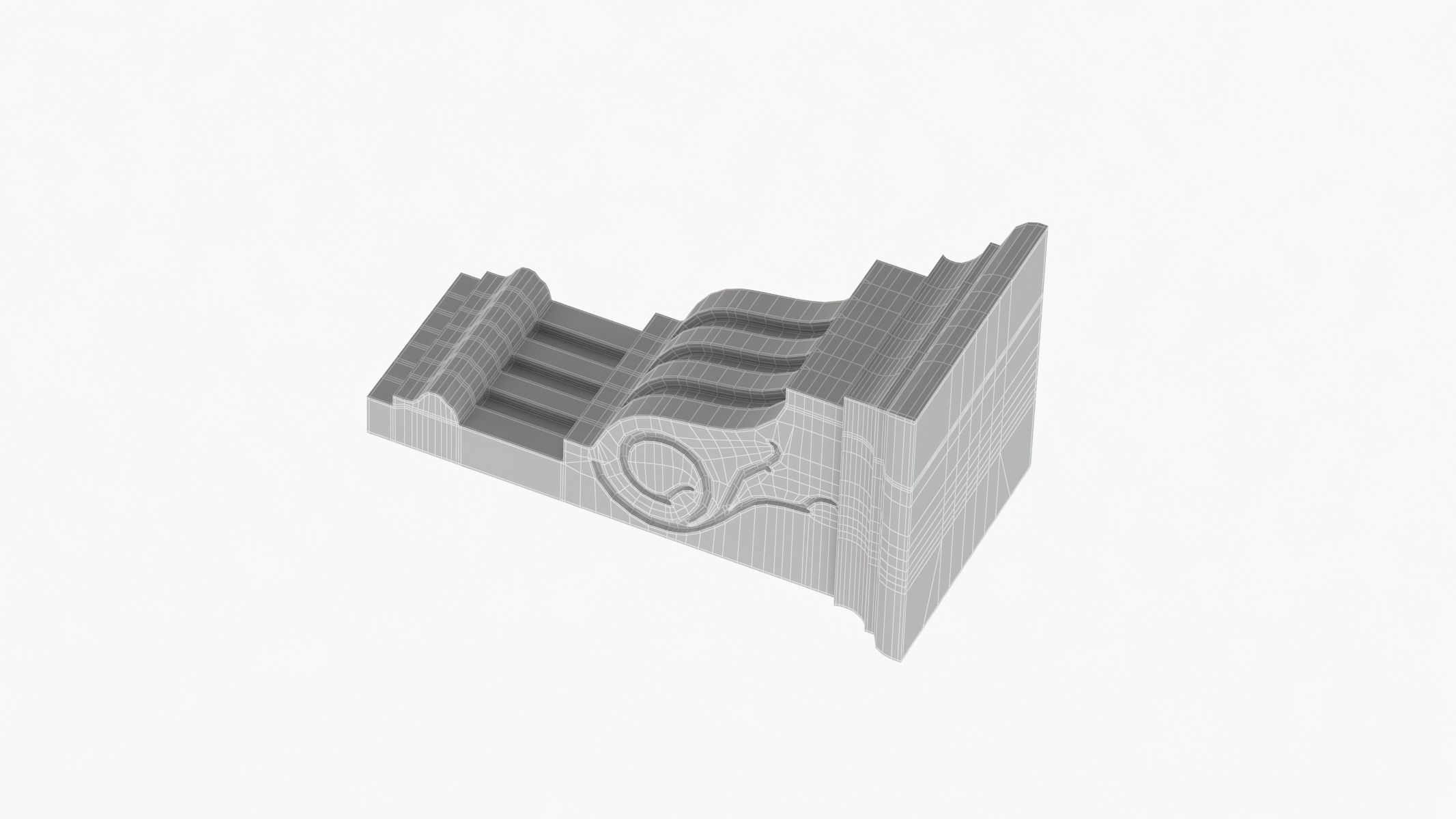Scroll Corbel 47 - 3D Printable 3D model_9
