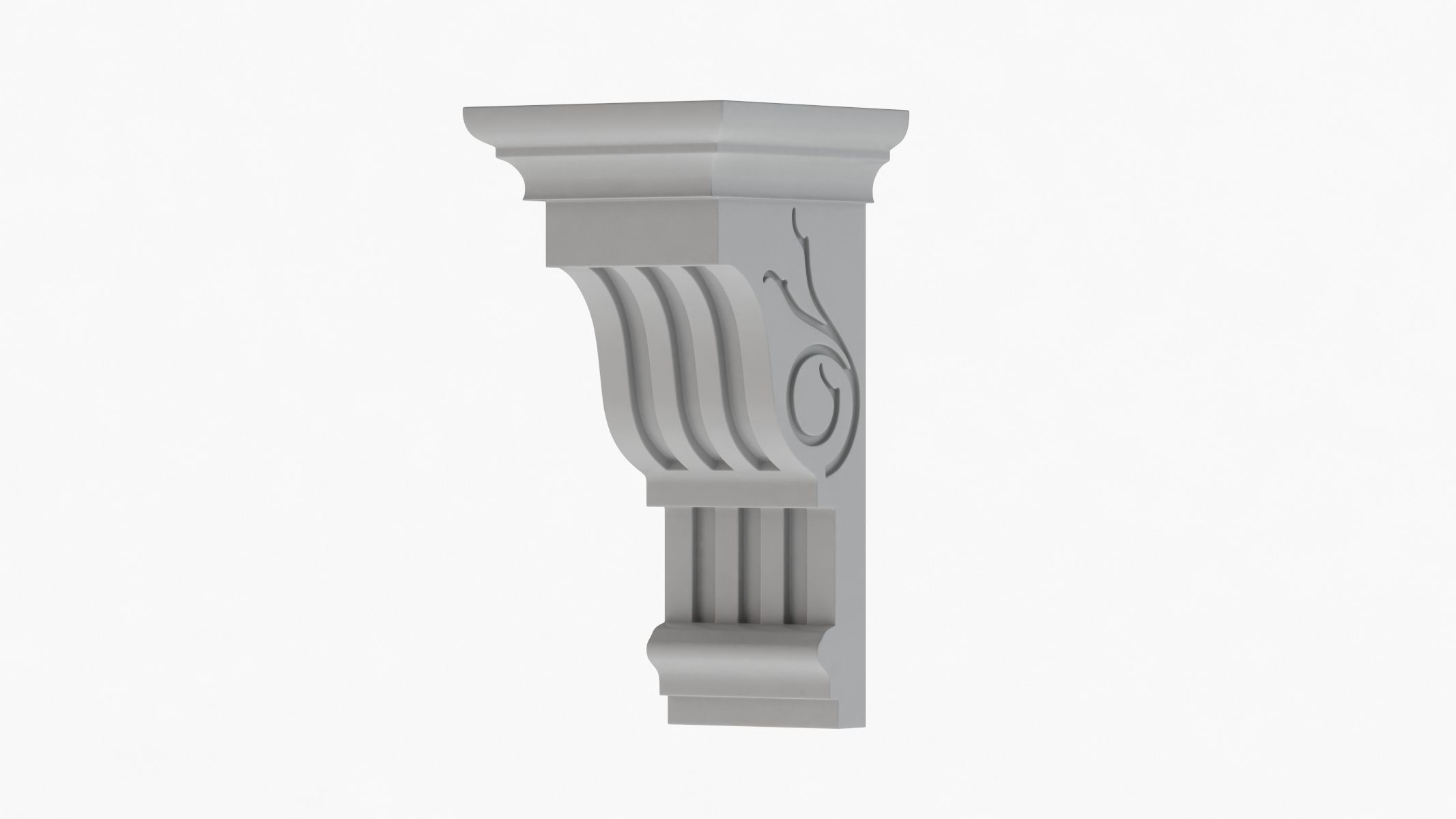 Scroll Corbel 47 - 3D Printable 3D model_2