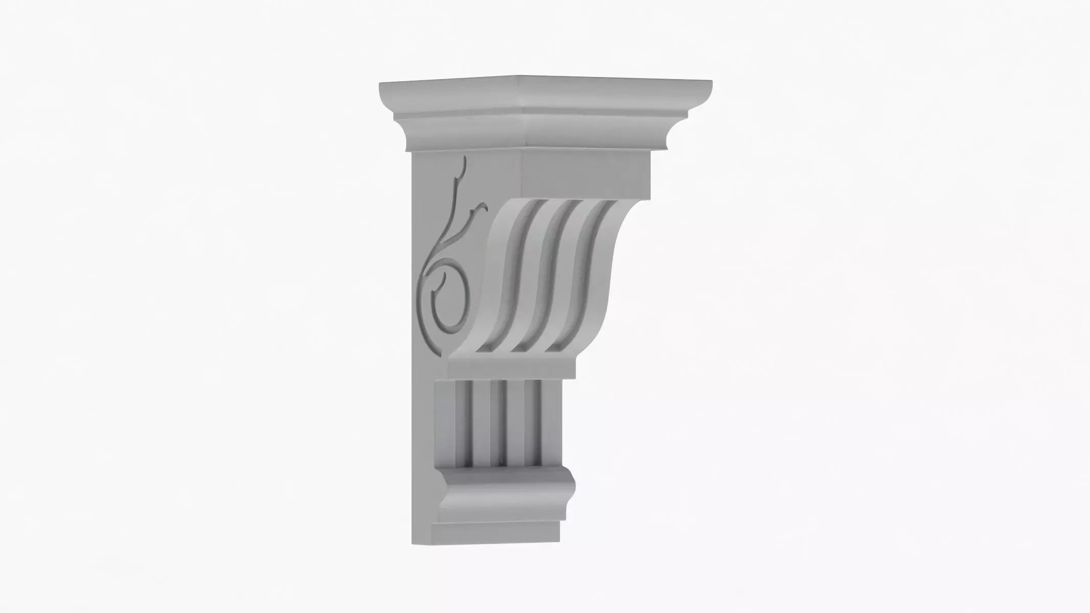 Scroll Corbel 47 - 3D Printable 3D model_0