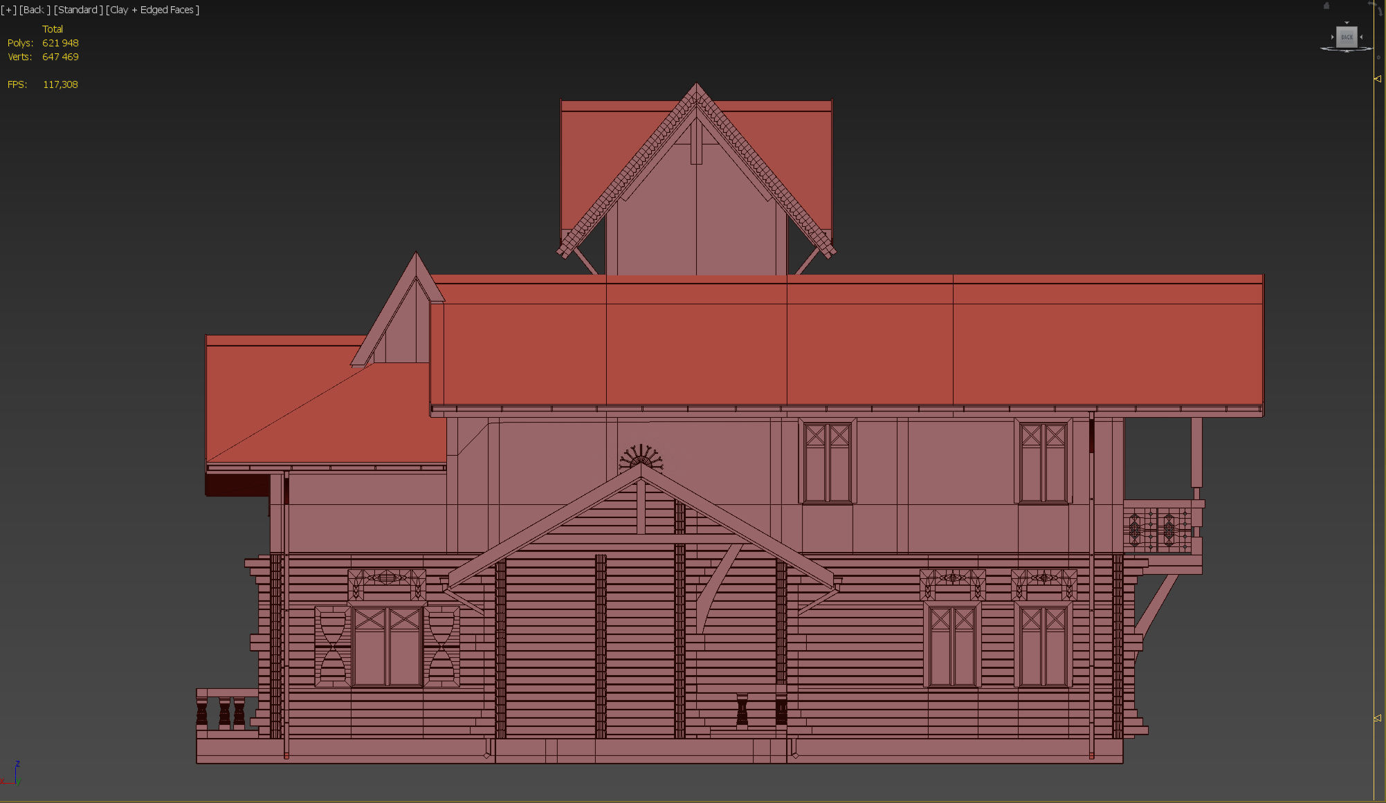 Wood house 3D model_28