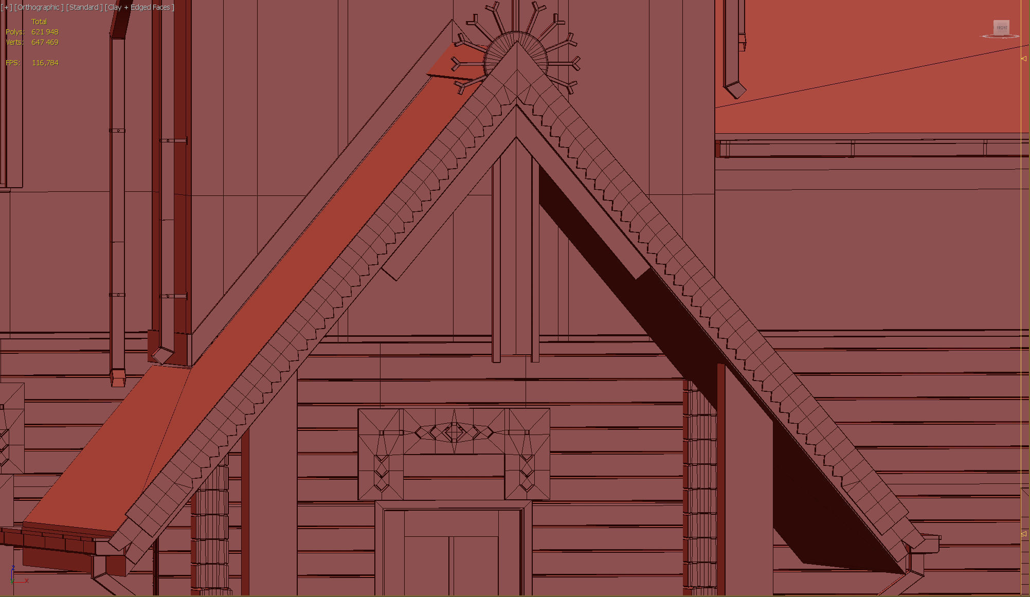 Wood house 3D model_23