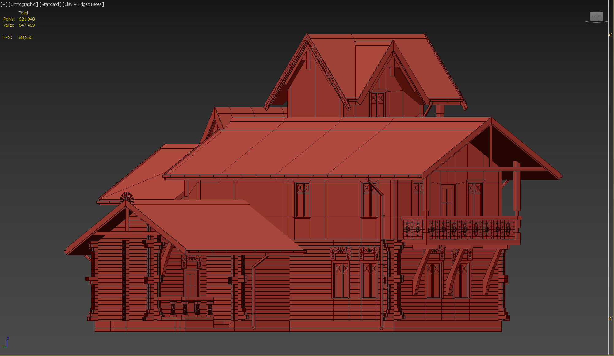 Wood house 3D model_20