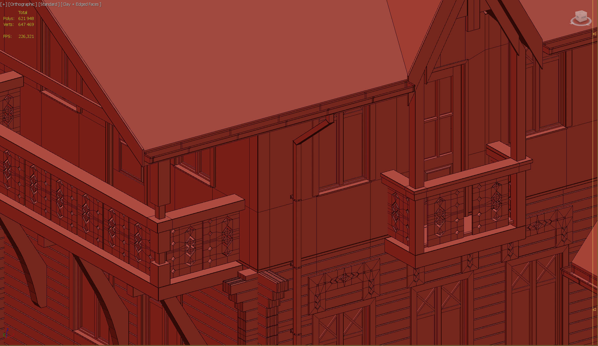 Wood house 3D model_25