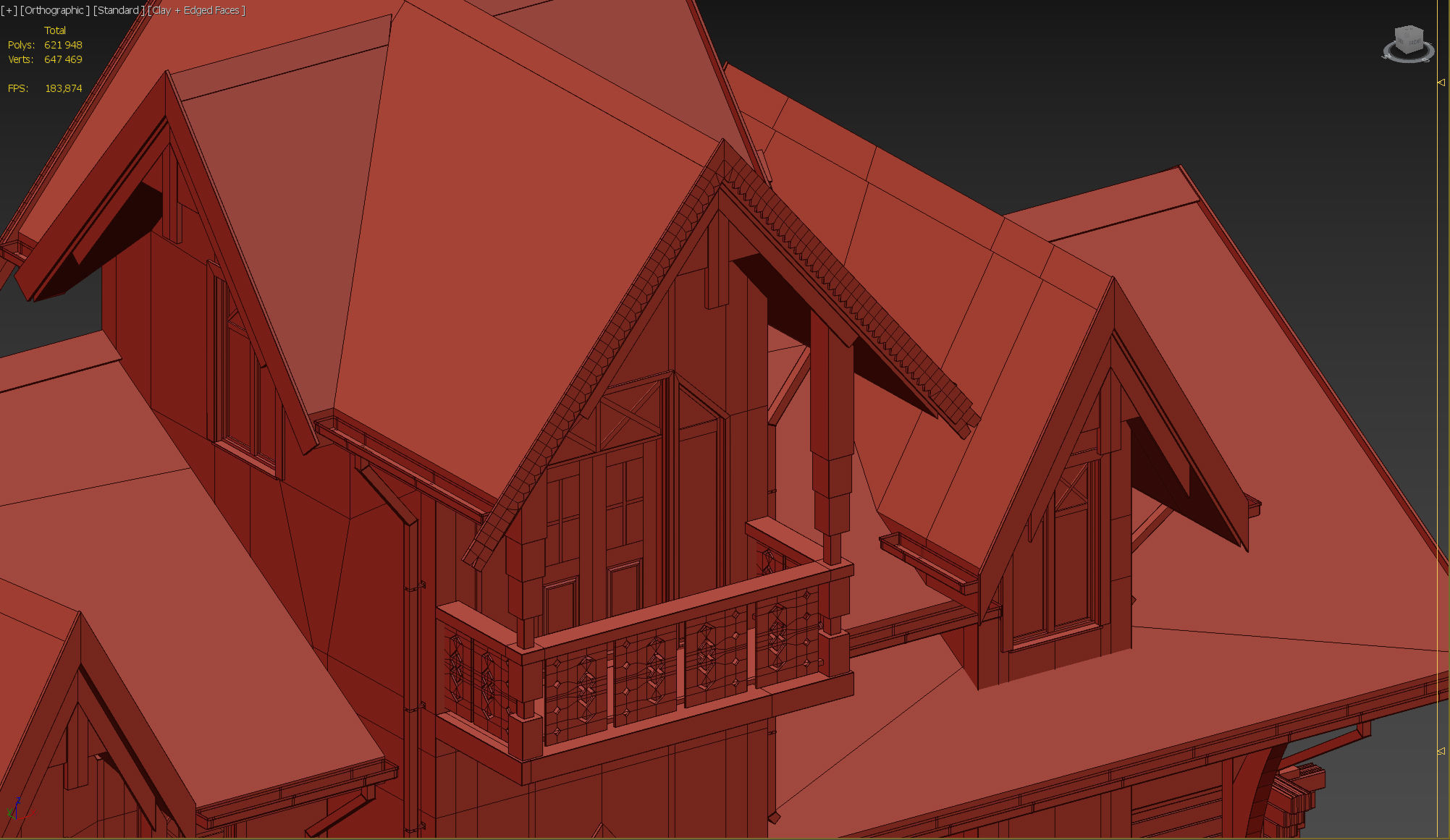 Wood house 3D model_24