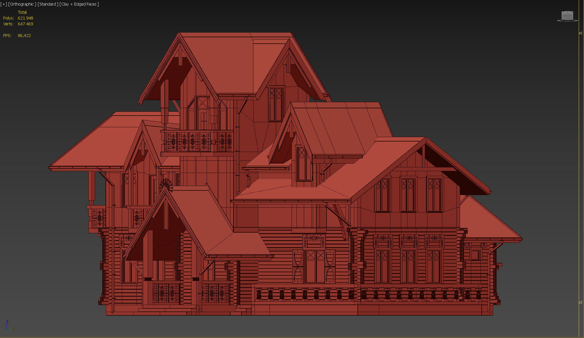 Wood house 3D model_18