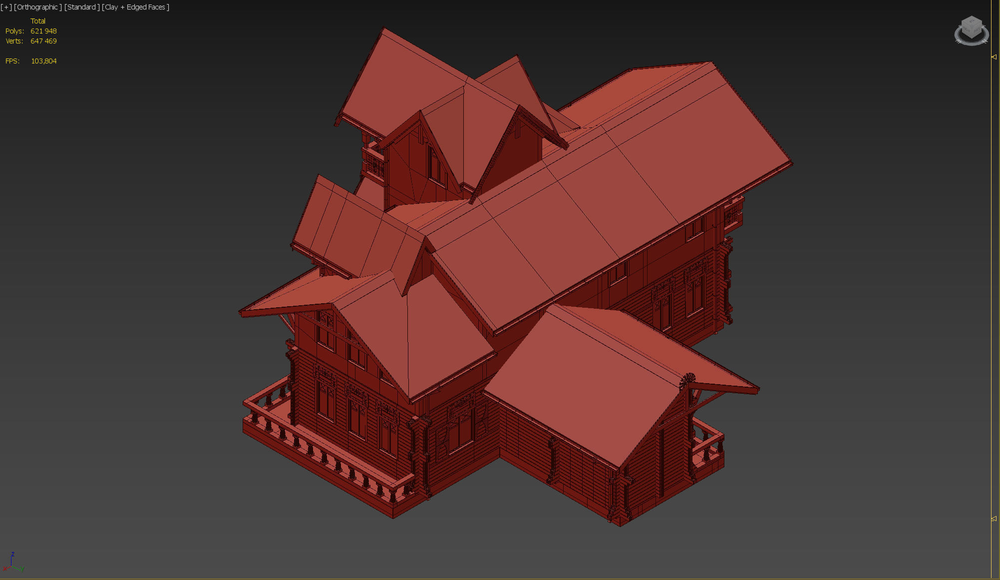 Wood house 3D model_33
