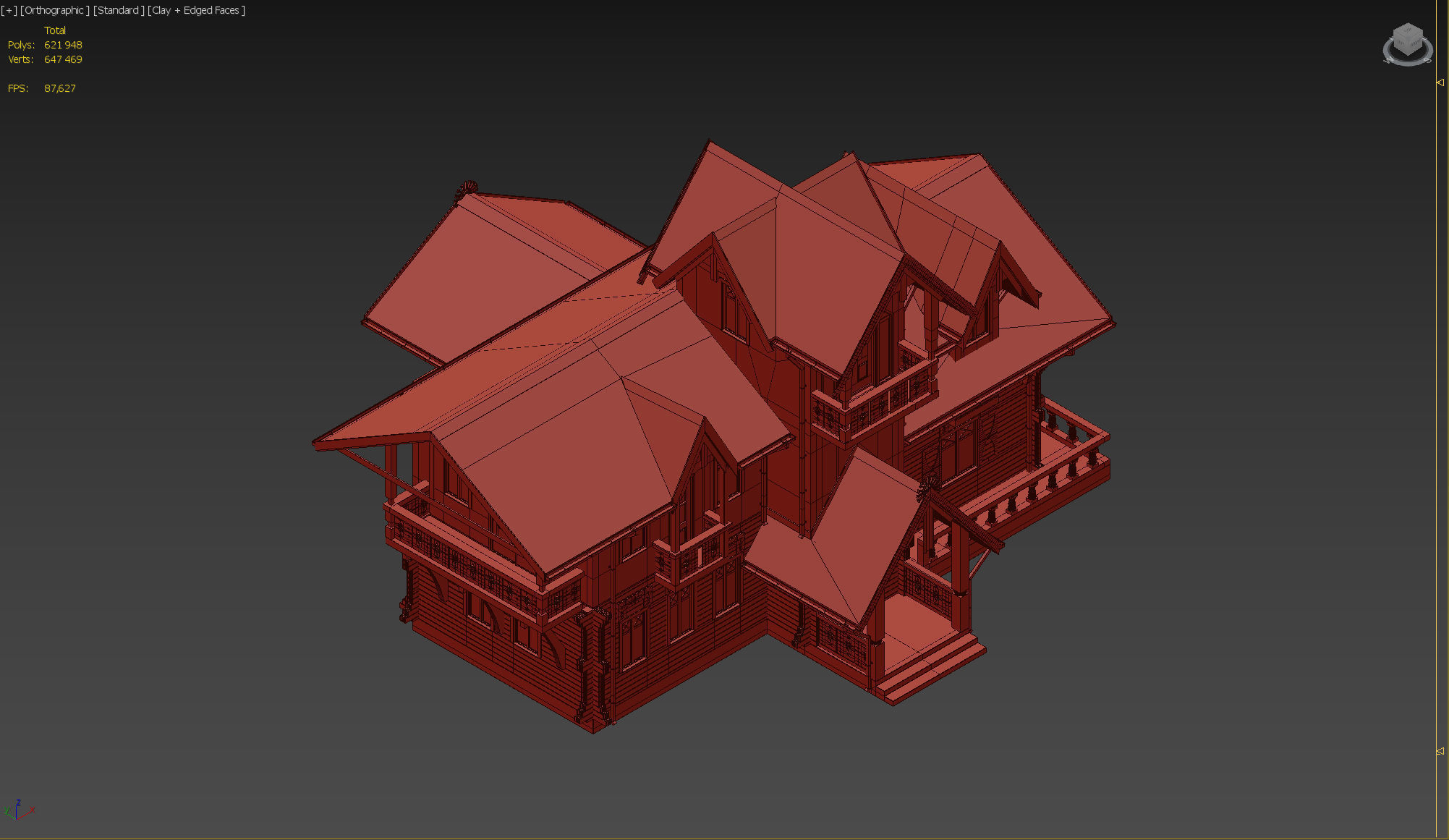 Wood house 3D model_31