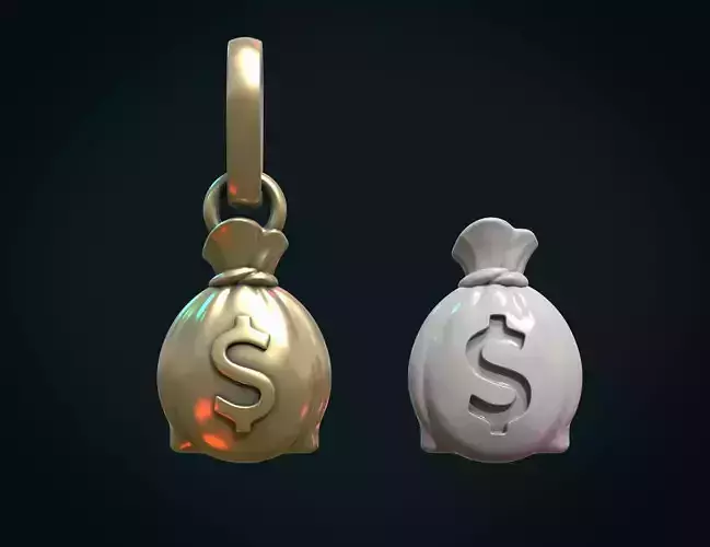 Money bag usd 3D print model