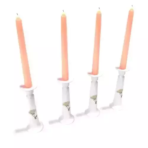 Decorative Candle Sticks With Pink Candles