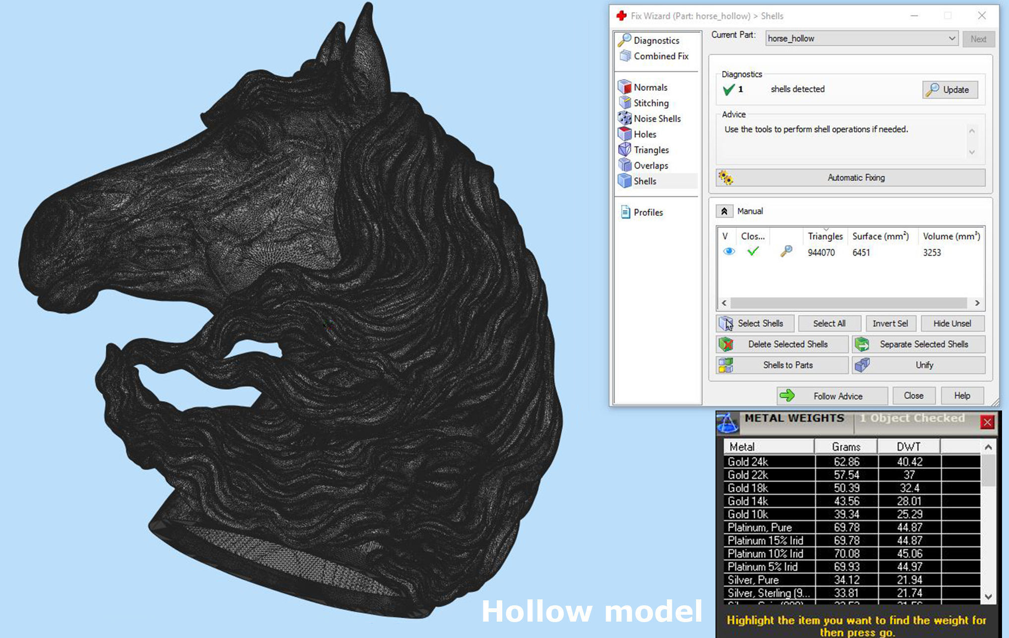 Horse and Unicorn  Head  3D print model_10