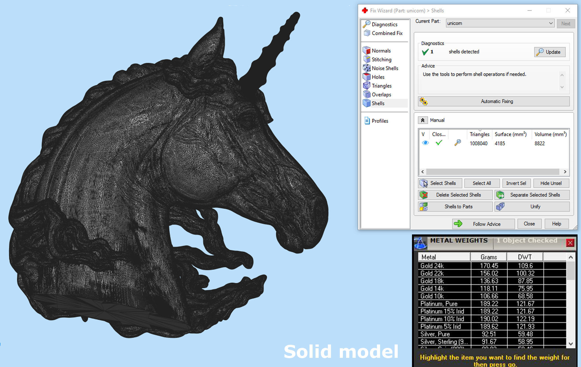 Horse and Unicorn  Head  3D print model_11