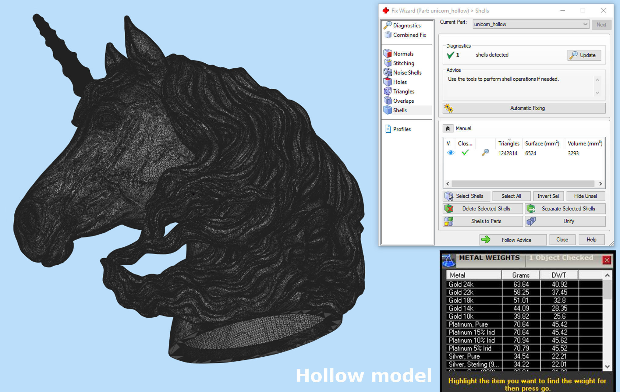 Horse and Unicorn  Head  3D print model_12