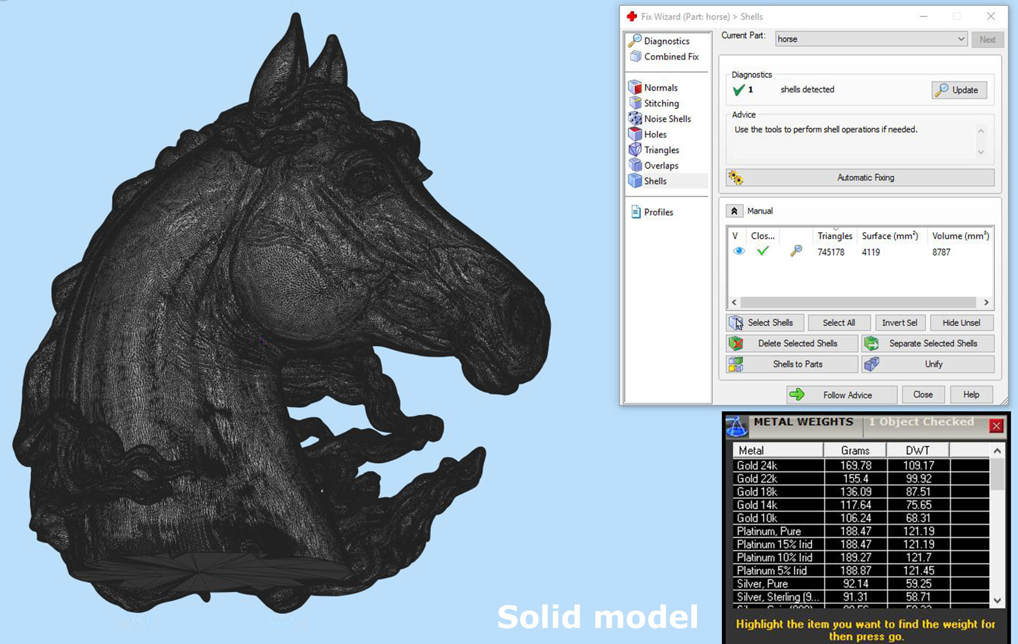 Horse and Unicorn  Head  3D print model_9