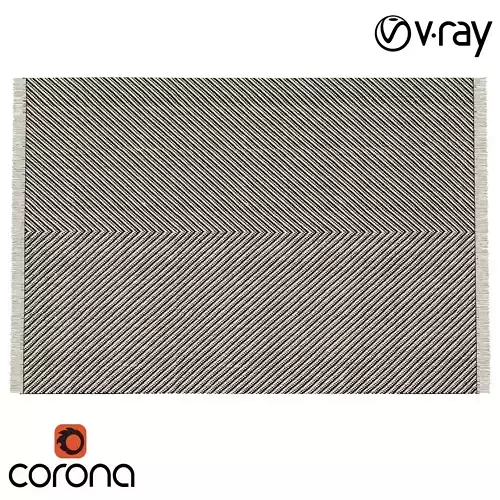 Chevron Woven Area Rug 3D model
