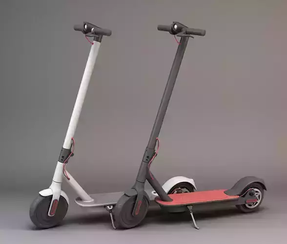 Electric scooter Low-poly 3D model