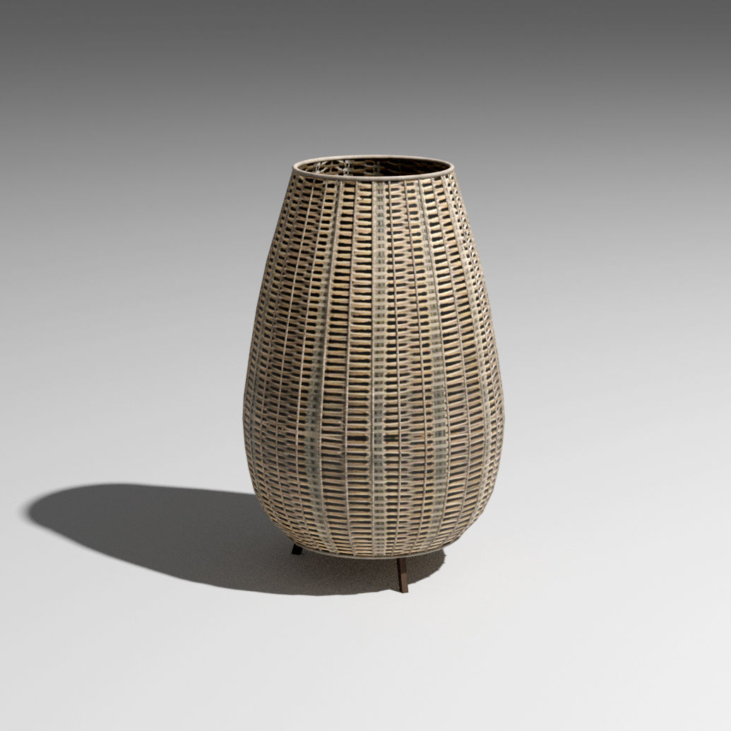 Amphora Floor Lamp Low-poly 3D model_2