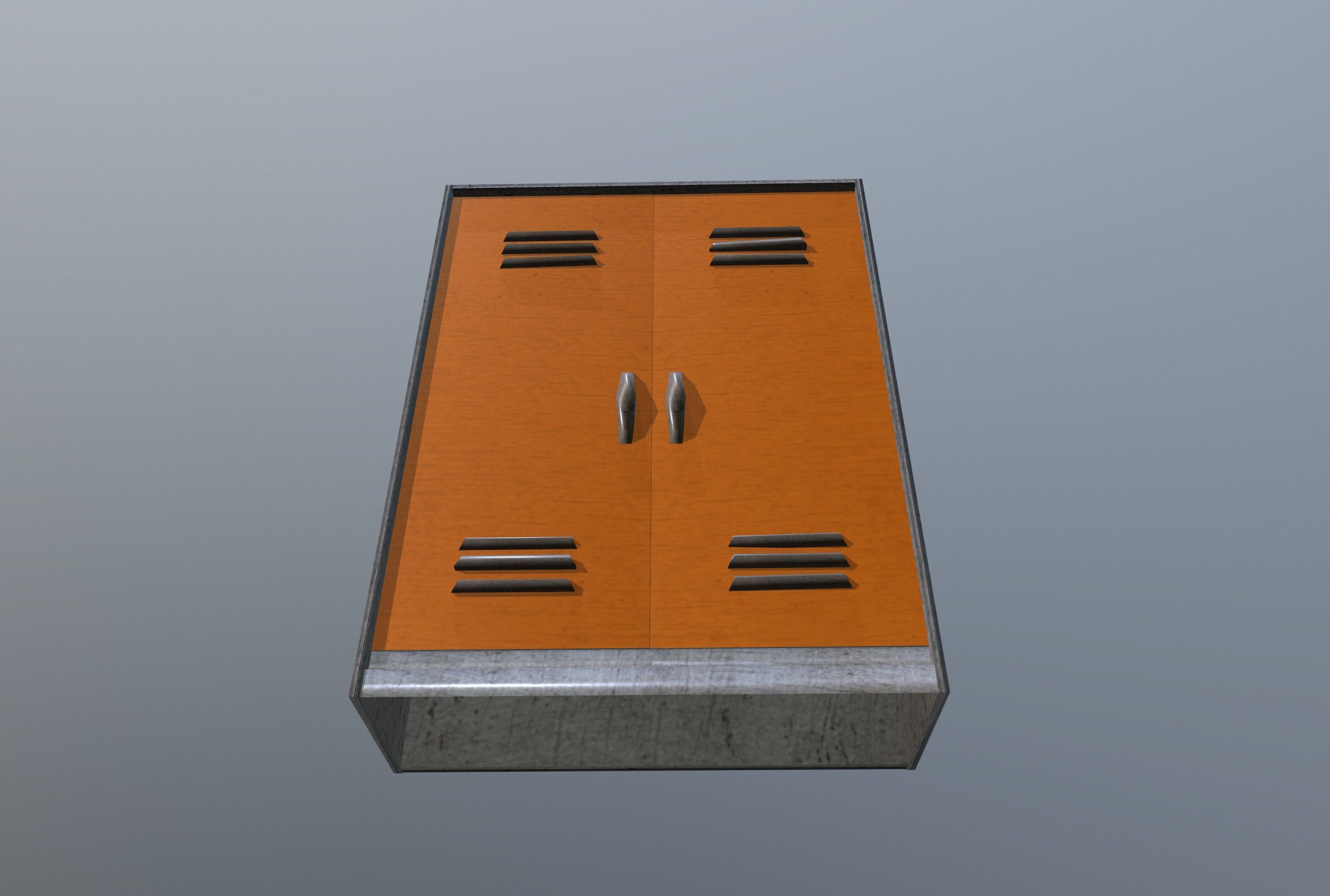 Iron Locker  Low-poly 3D model_6