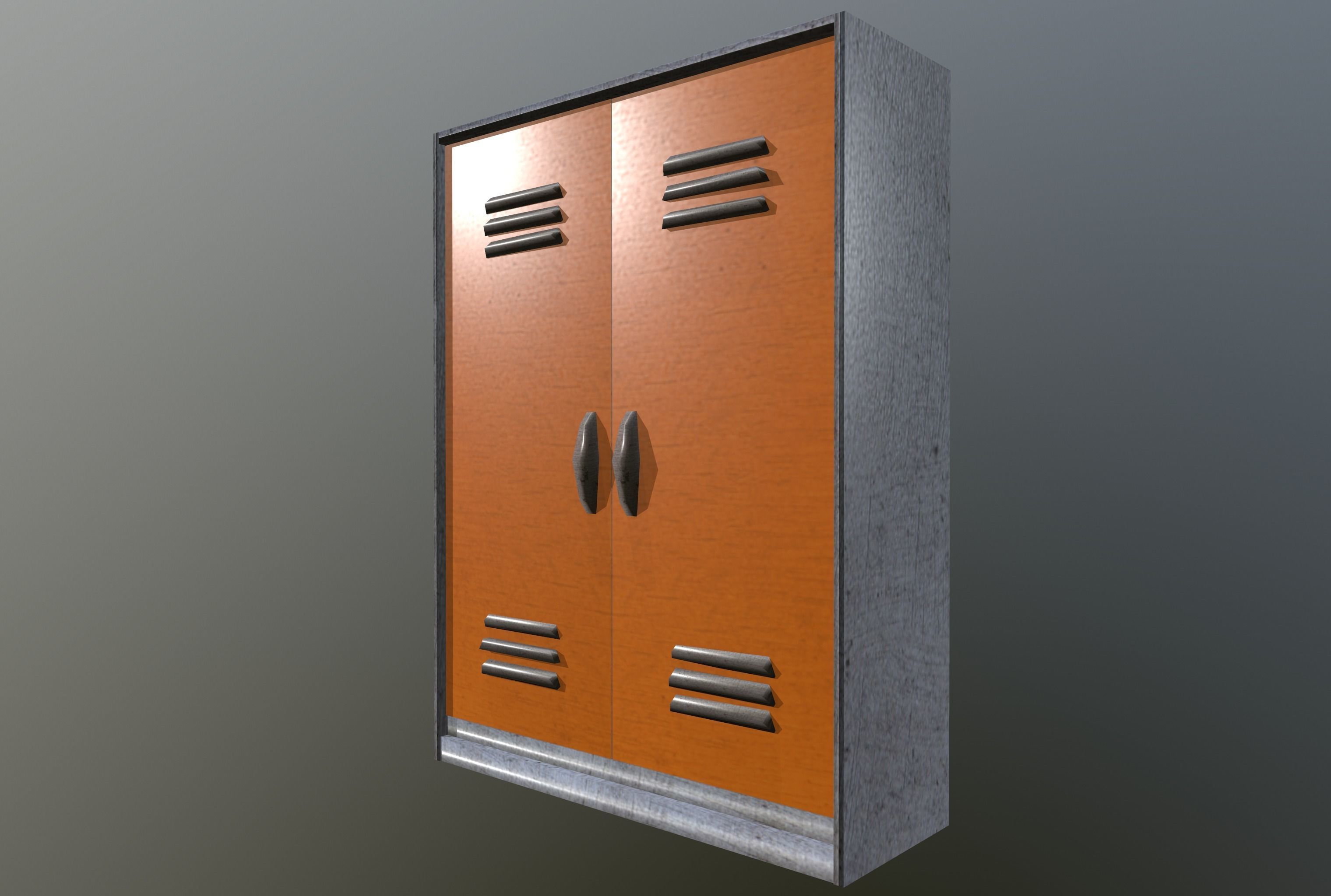  Iron Locker  Low-poly 3D model_1