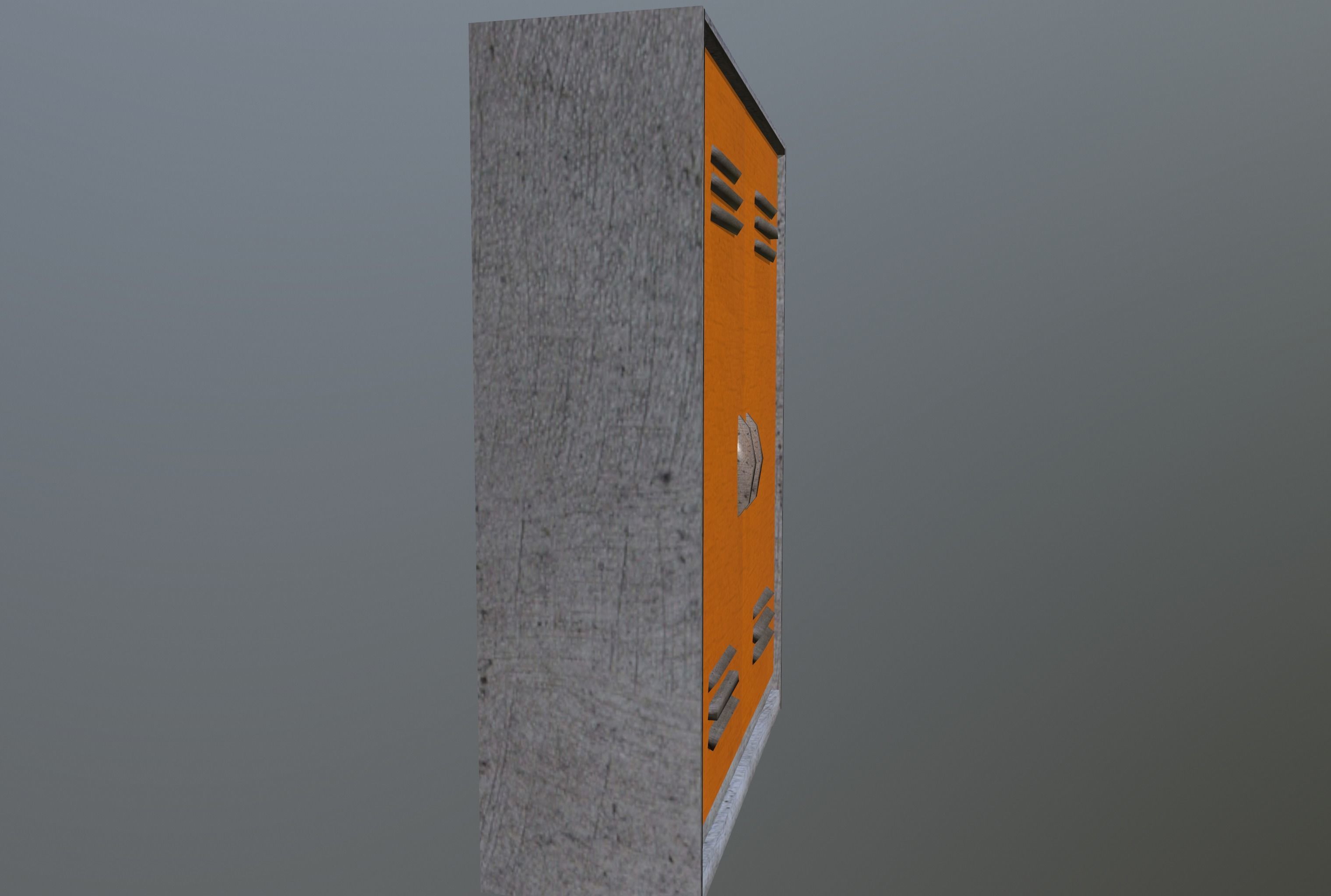  Iron Locker  Low-poly 3D model_3