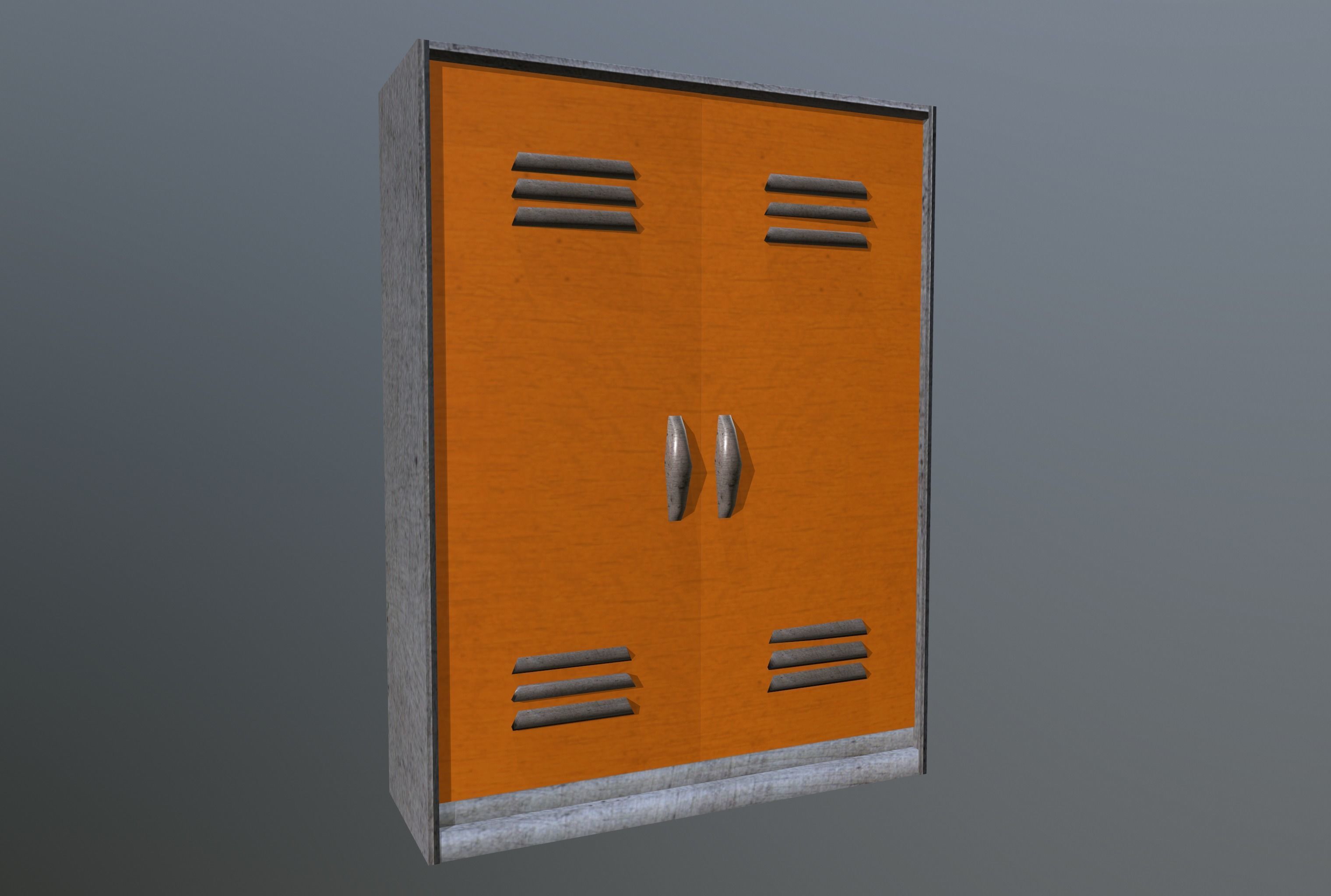  Iron Locker  Low-poly 3D model_2