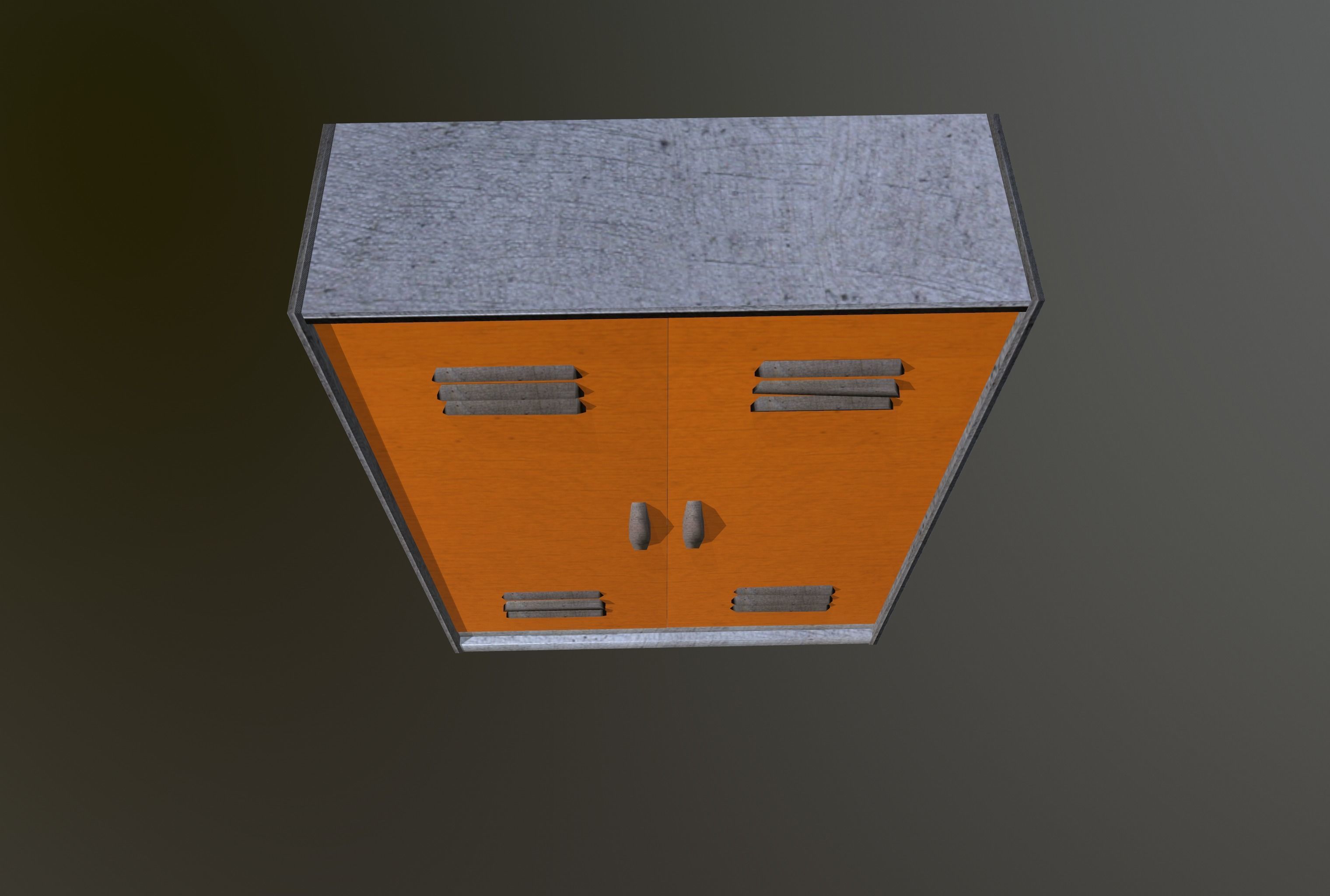  Iron Locker  Low-poly 3D model_5