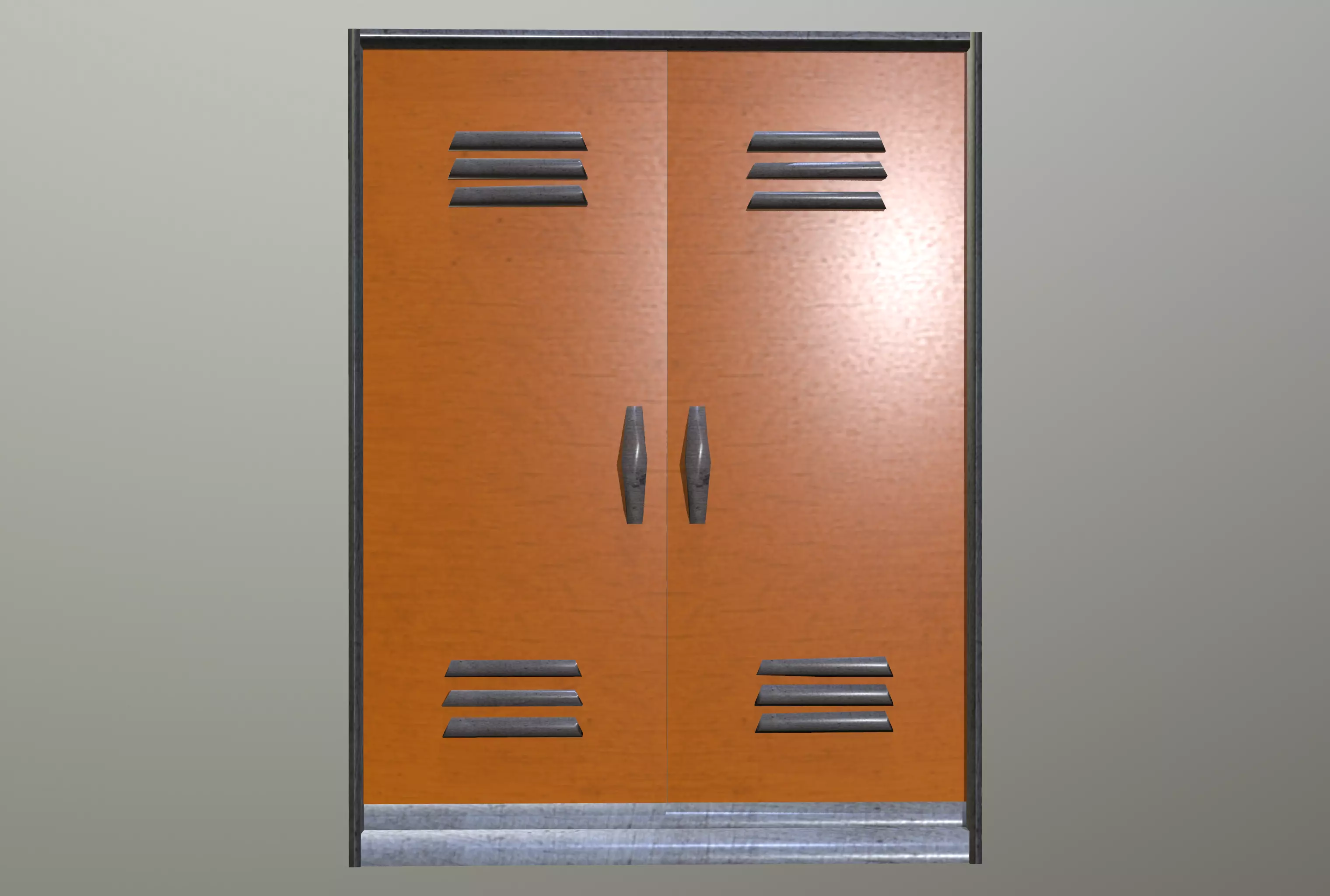  Iron Locker  Low-poly 3D model_0