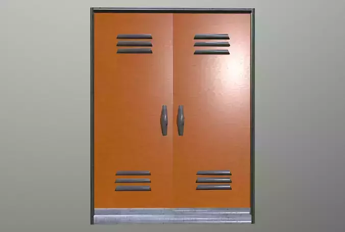  Iron Locker  Low-poly 3D model