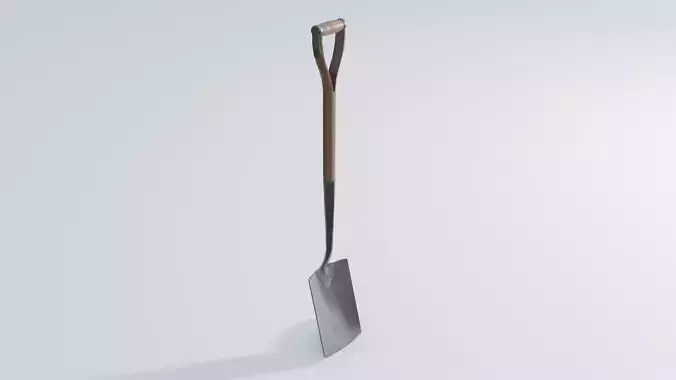 Garden Spade model - Realistic - Low Poly - Game Ready