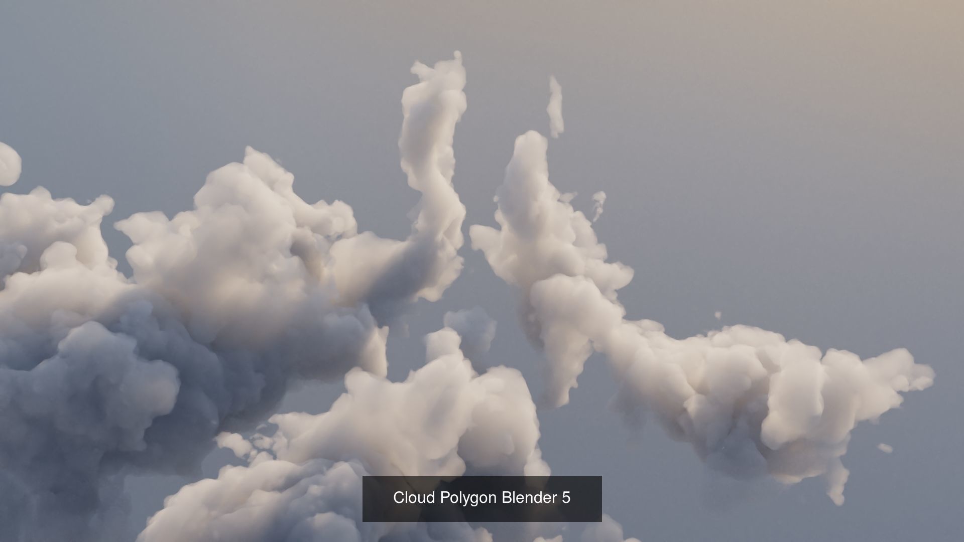 Clouds Polygon Blender 3D Model Collection_9