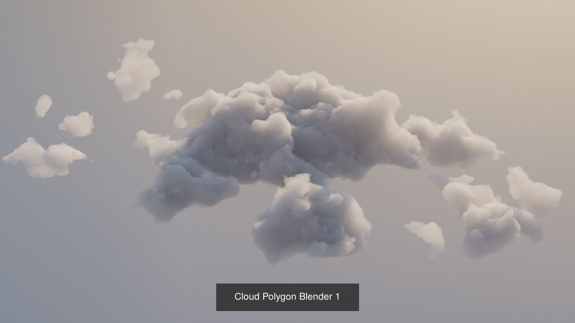 Clouds Polygon Blender 3D Model Collection_4