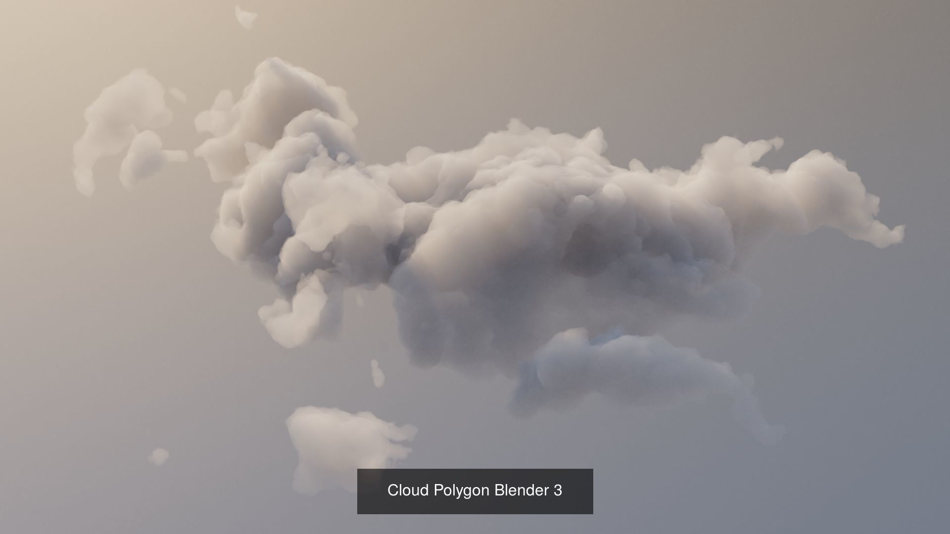 Clouds Polygon Blender 3D Model Collection_7