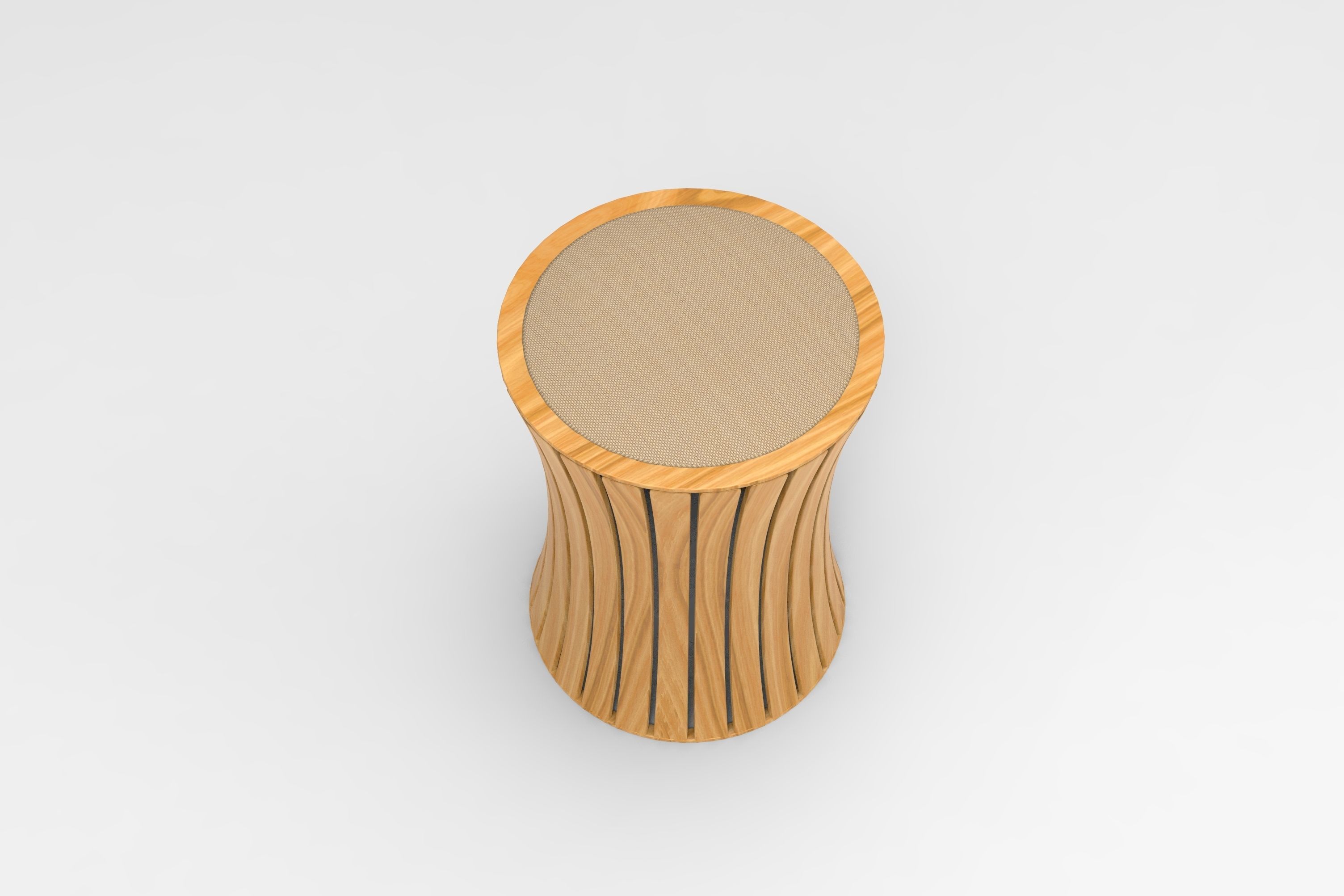 Bamboo Stool 3D model_3