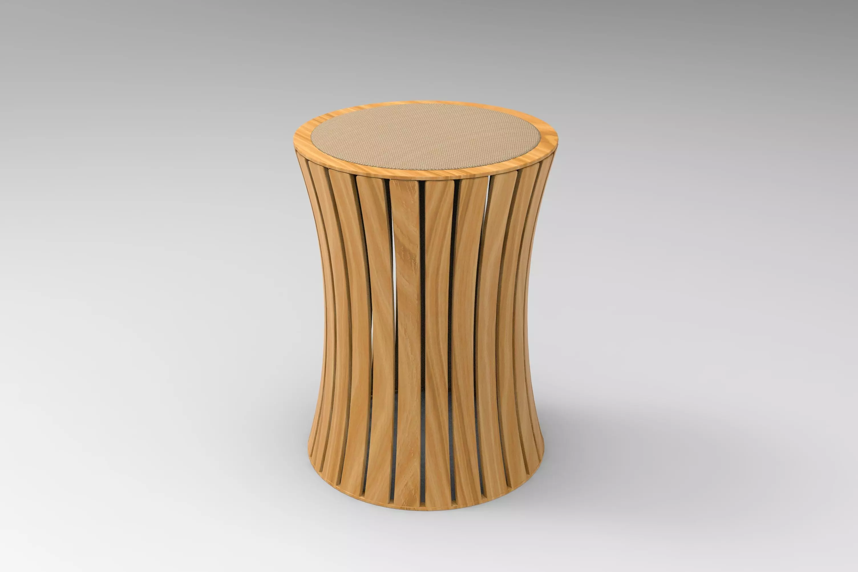 Bamboo Stool 3D model_0