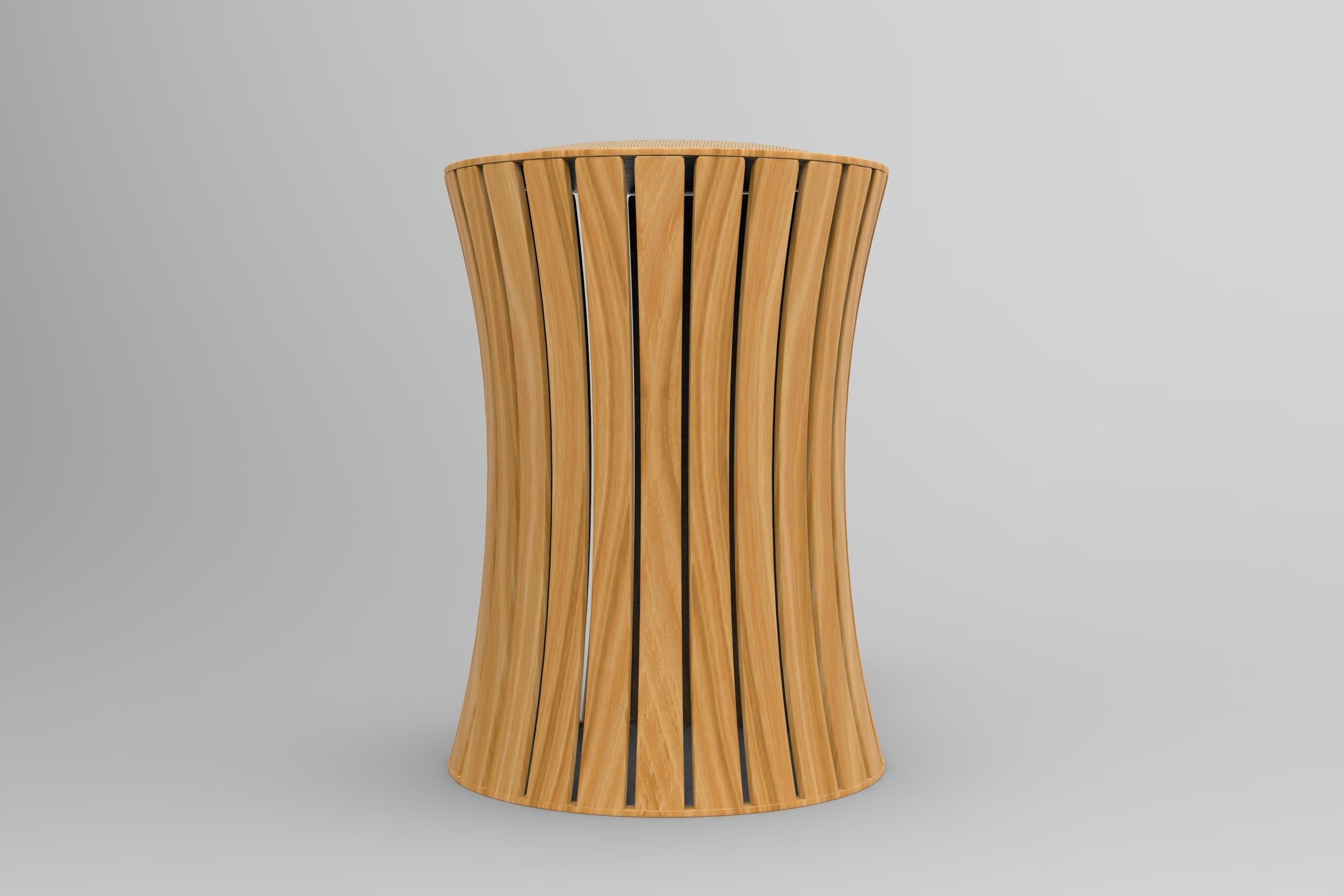 Bamboo Stool 3D model_2