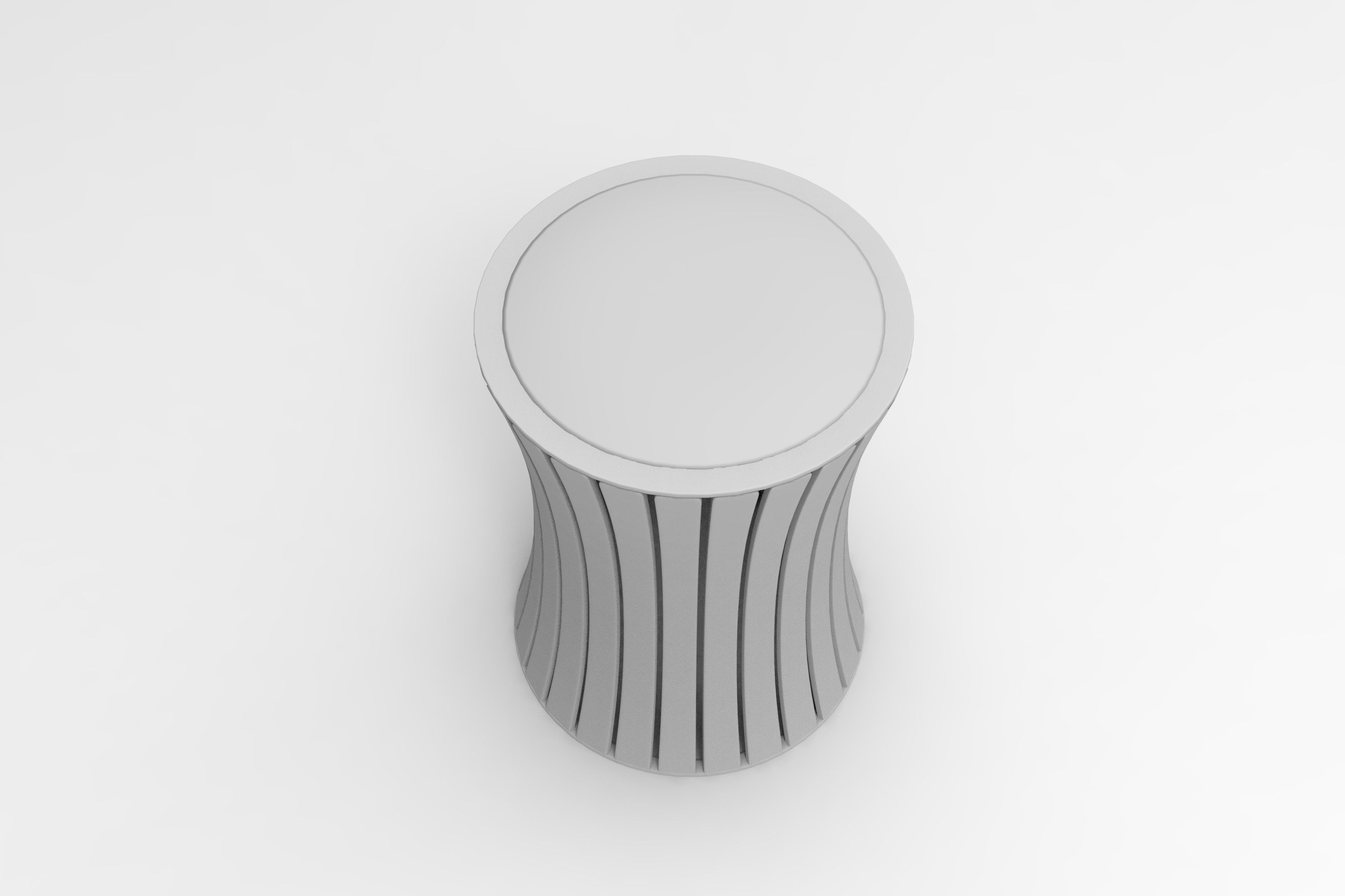 Bamboo Stool 3D model_7