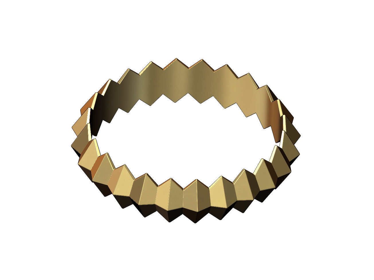 Pyramid eternity stacker ring US size 4to10 3D print model_2