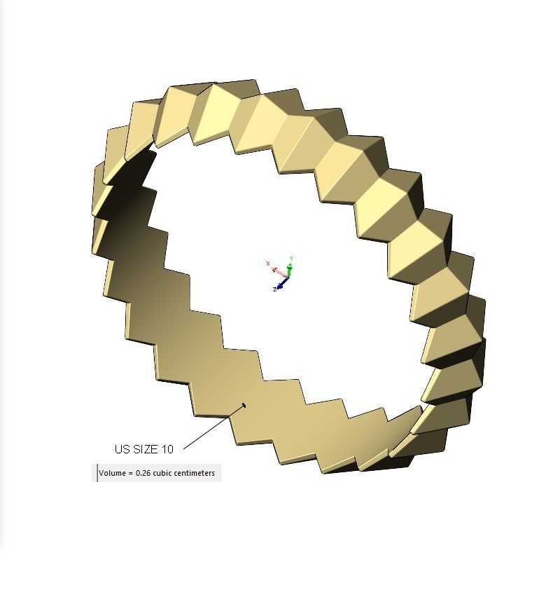 Pyramid eternity stacker ring US size 4to10 3D print model_17