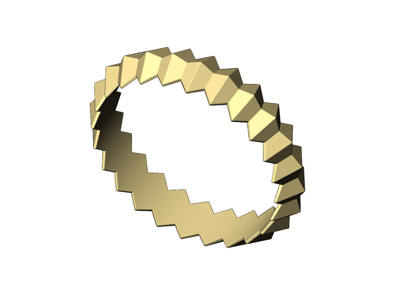 Pyramid eternity stacker ring US size 4to10 3D print model_6