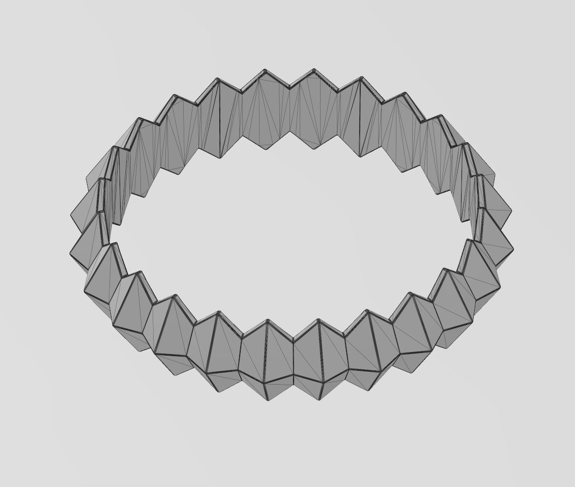 Pyramid eternity stacker ring US size 4to10 3D print model_15