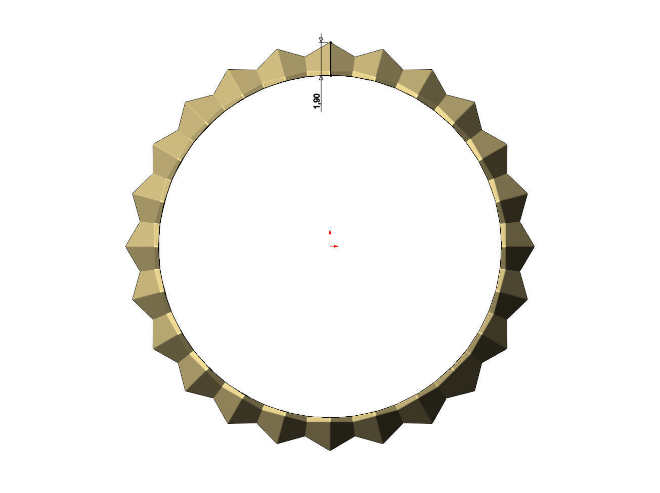Pyramid eternity stacker ring US size 4to10 3D print model_7