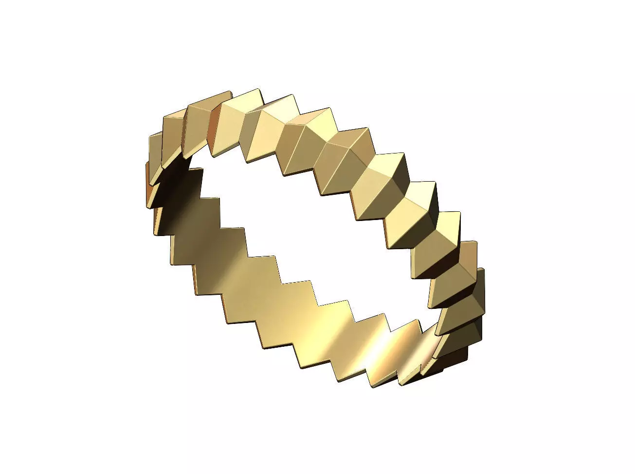 Pyramid eternity stacker ring US size 4to10 3D print model_0