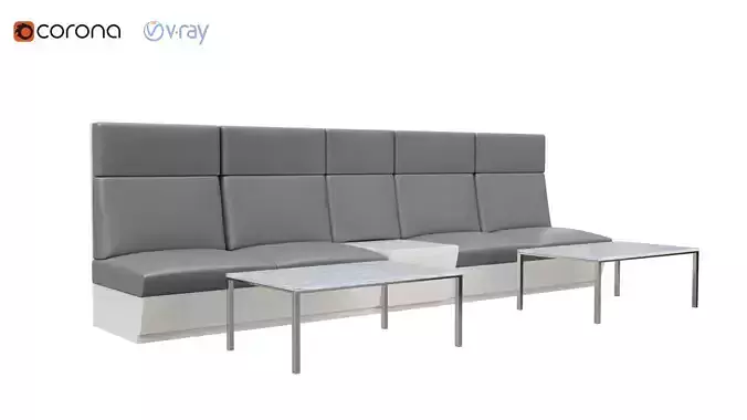 Bench sofa and two tables