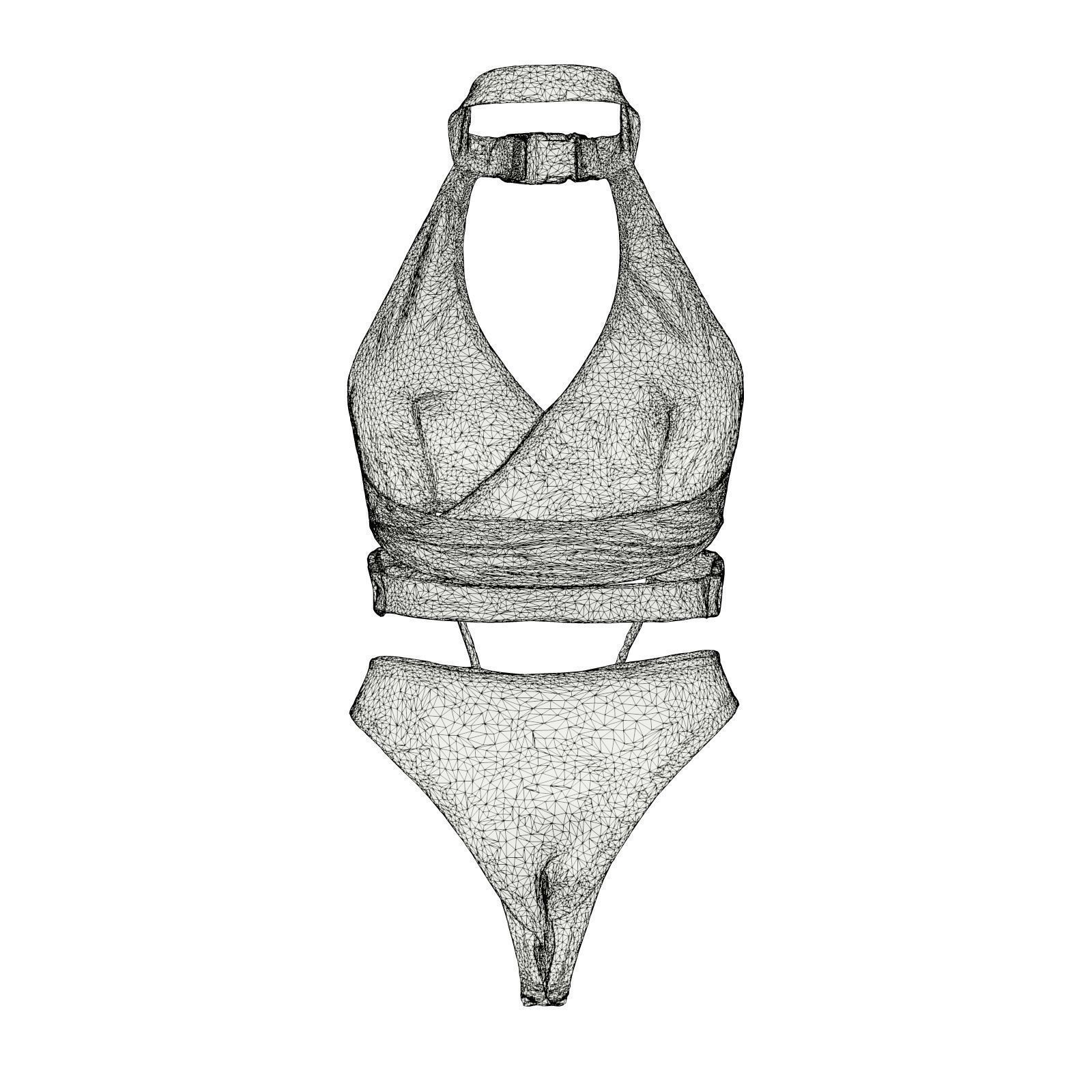 Buckle Swimsuit 3D model_7