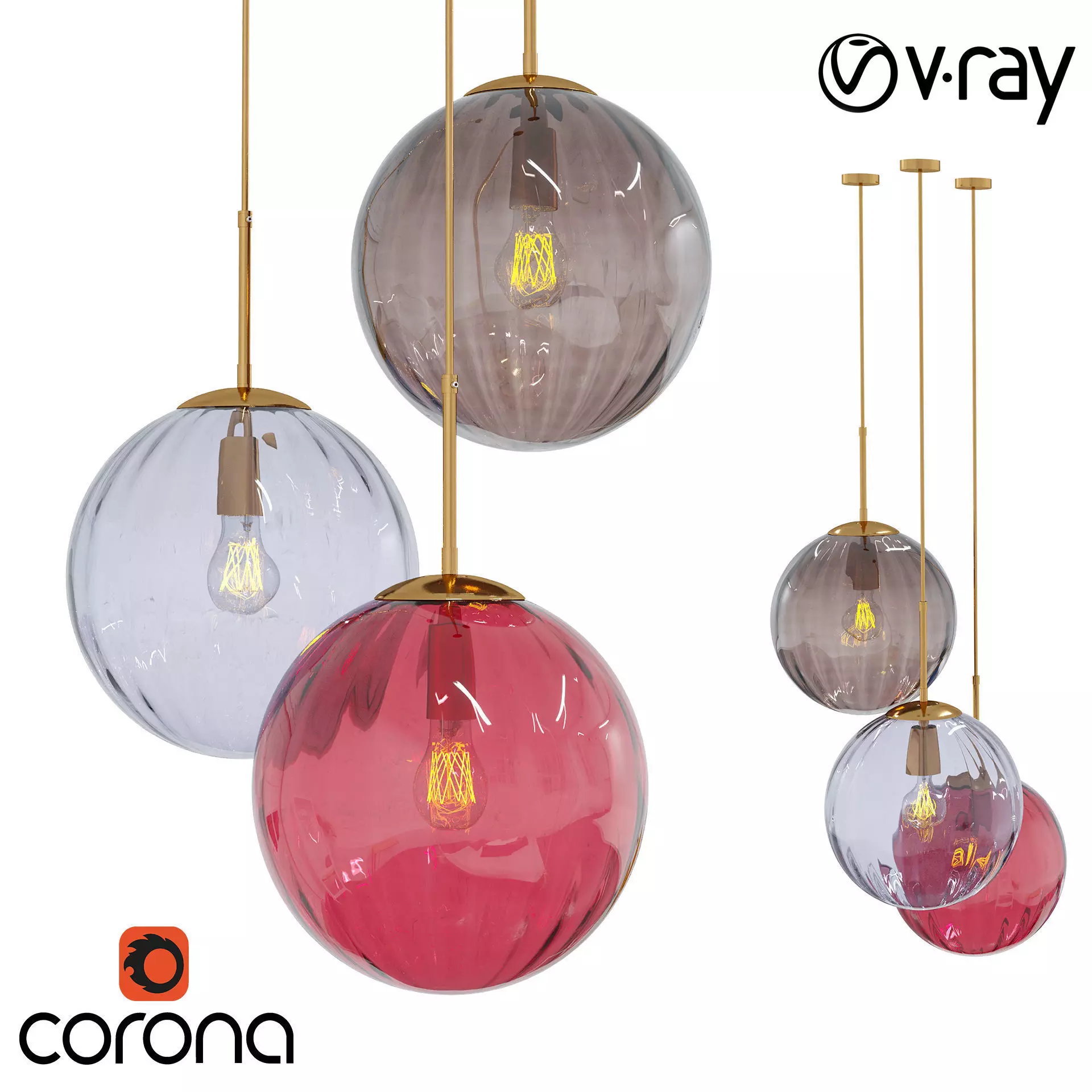 PENDANT LAMP LIBERTA 3 3D model_0