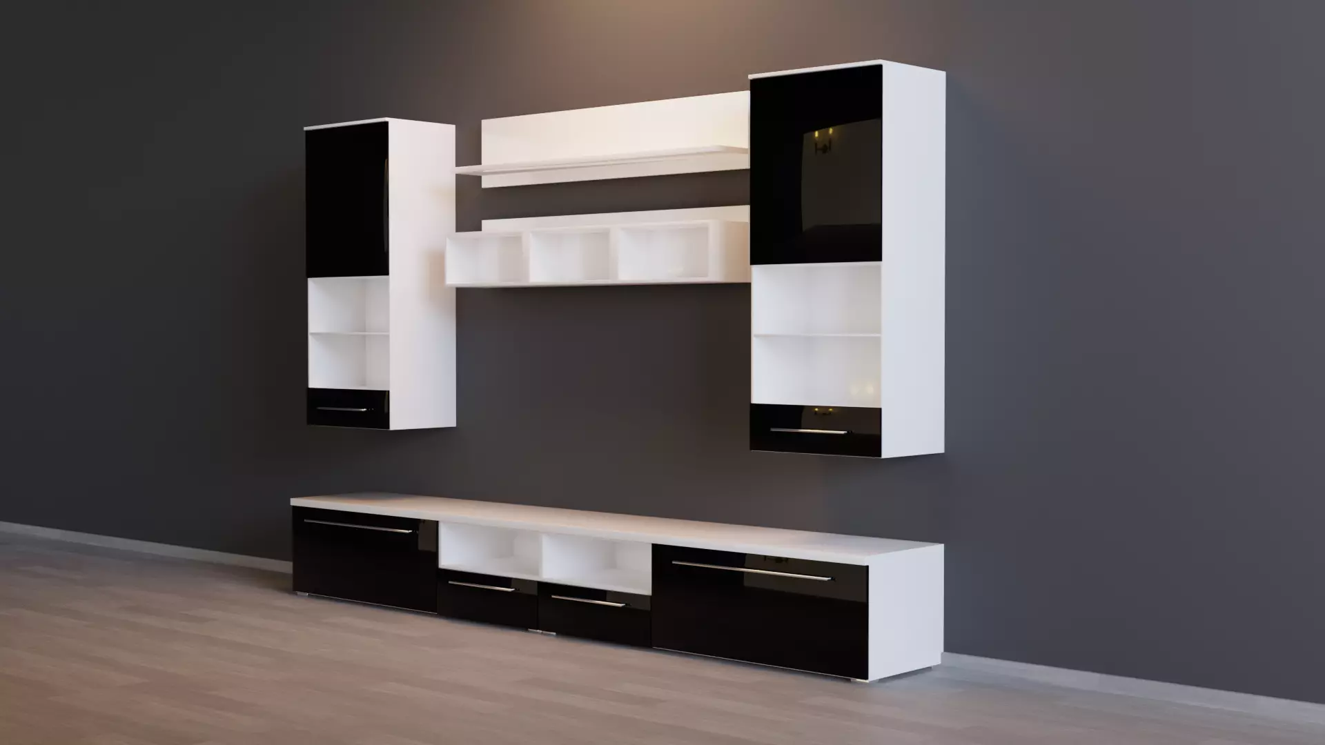 TV Wall 3 3D model_0