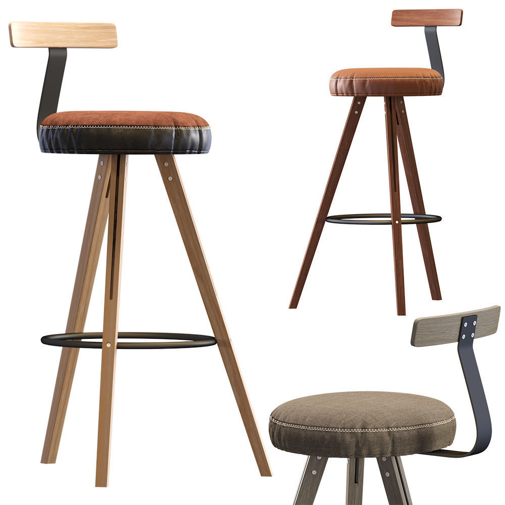 Endo Bar Stool Denver Modern 3D CGTrader