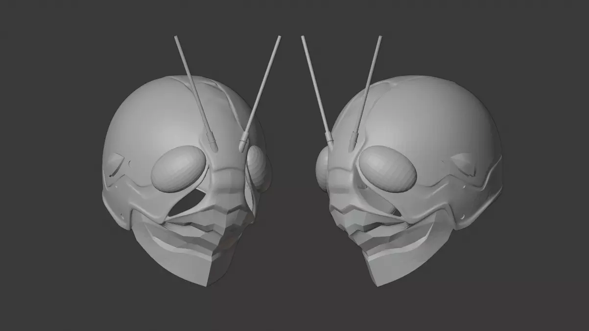 Kamen Rider V3 from The First And The Next Helmet 3D print model_0