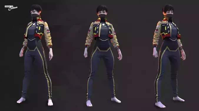 Sci-Fi Fantasy Wear 03 Female - 67 Marvelous Designer and Clo3D