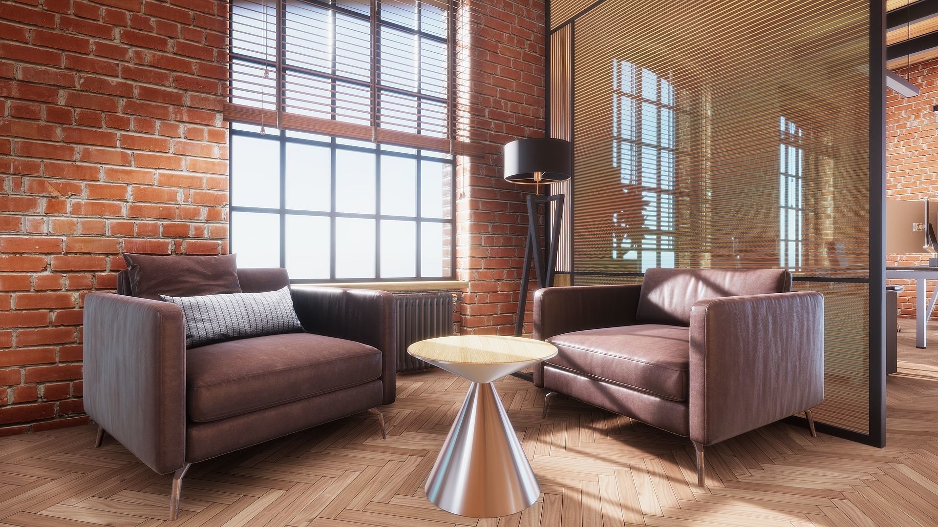 HQ ArchViz Modular Loft Office Low-poly 3D model_3